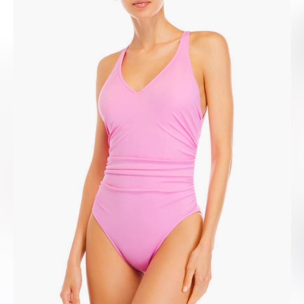Magicsuit Pink one piece swimsuit All Over Firm Control Magictex size 16
